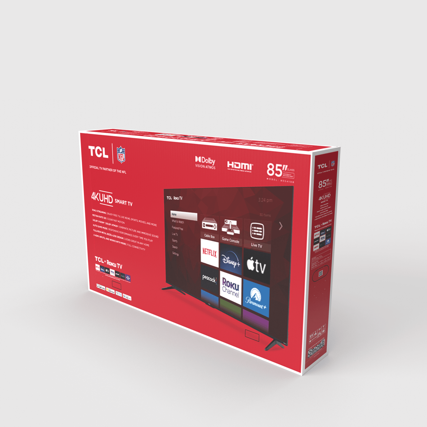 85” Clase S4 (85S410R) 4K UHD HDR LED Smart TV Con Roku TV
